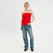 Bustier sans manches rouge femme