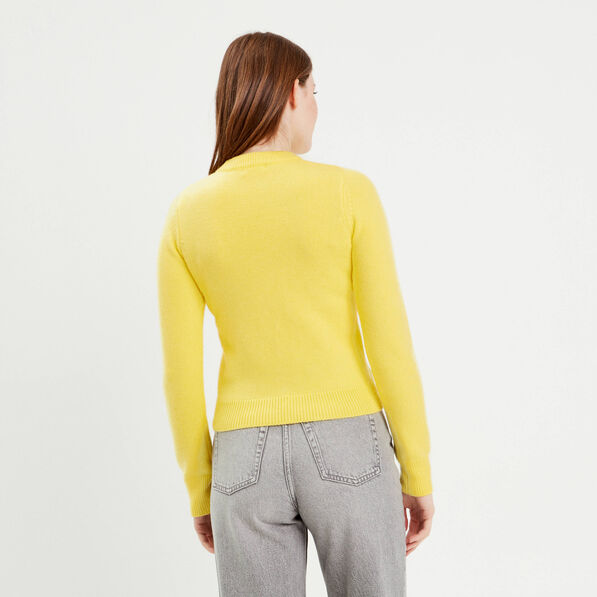 pull manches longues jaune pastel femme Pull manches longues jaune pastel femme