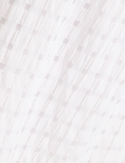 Robe évasée col V doublure viscose blanc femme