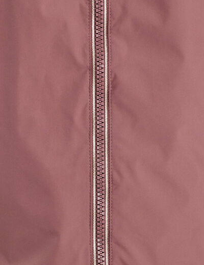 Parka réversible à capuche vieux rose femme