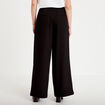 Pantalon large avec ceinture amovible noir femme