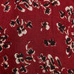 Robe évasée manches 3/4 bordeaux femme