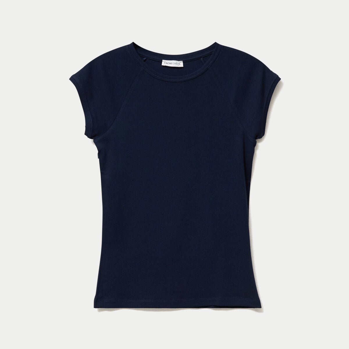 T-shirt manches courtes bleu marine femme