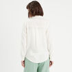 Chemise manches longues contenant du lin ecru femme