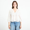 Blouse broderie anglaise ecru femme