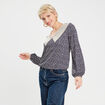 Blouse manches longues noir femme