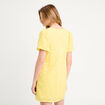 Robe droite manches courtes jaune pastel femme