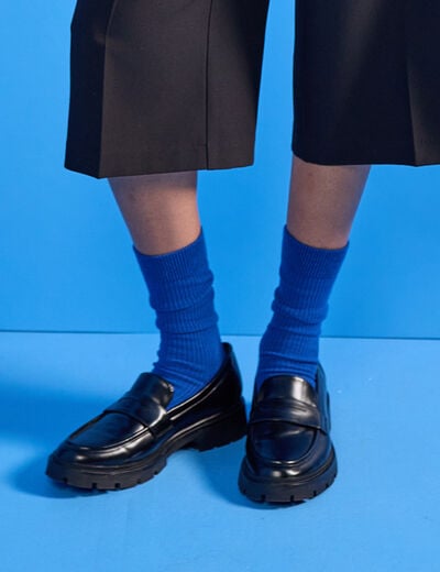Mocassins noir femme