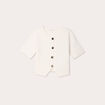 Gilet manches courtes ecru femme