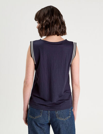 Débardeur sans manches bleu marine femme