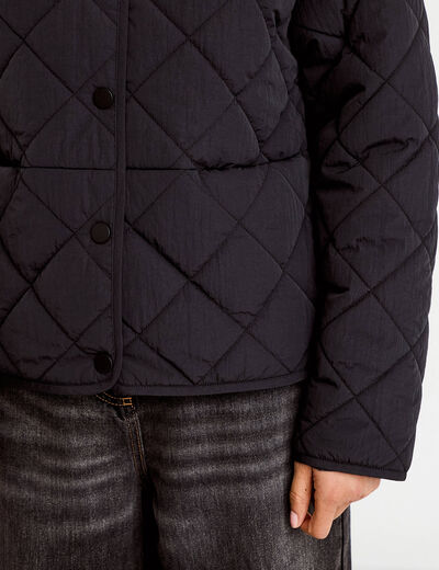 Veste matelass&eacute;e noir femme