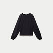Blouse ample pliss&eacute;e manches longues noir femme