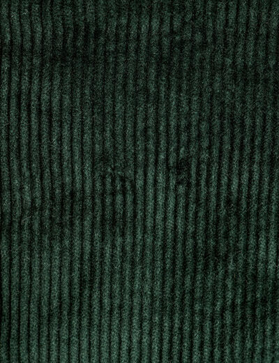 Jupe-short moulante velours vert foncé femme