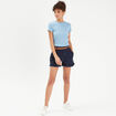 Short chino ceinturé bleu marine femme