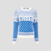 Pull avec col rond bleu femme