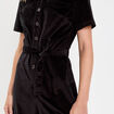 Combishort en velours noir femme