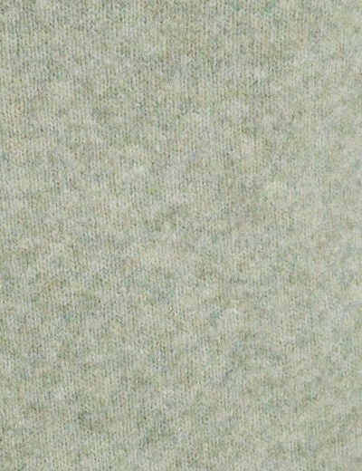 Pull avec col roulé vert pastel femme