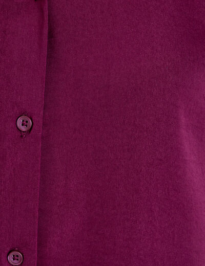 Chemise manches longues prune femme