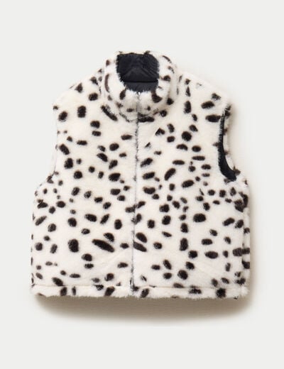 Veste sans manches col montant noir femme