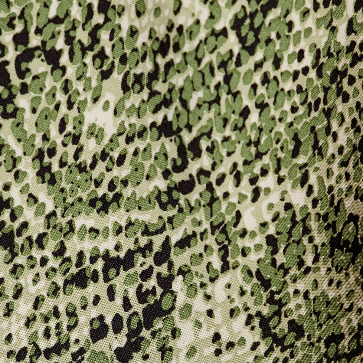 Robe évasée volants vert kaki femme