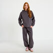 Jogging &agrave; d&eacute;tails clout&eacute;s taille basse gris fonc&eacute; femme