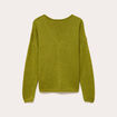 Gilet boutonn&eacute; avec col en V vert fonc&eacute; femme