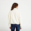 Veste col montant bas resserr&eacute; dentelle ecru femme