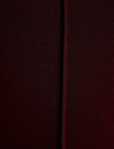 Pull &agrave; capuche rouge fonc&eacute; femme