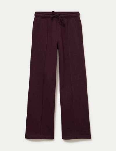 Pantalon large style jogging prune femme