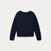 Pull manches longues bleu marine femme