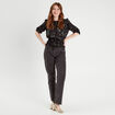 Blouse manches 3/4 noir femme