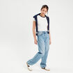 Jeans droit 5 poches denim double stone femme