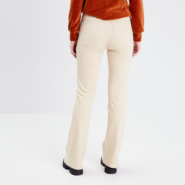 Jeans flare taille haute sable femme