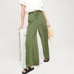Pantalon large vert kaki femme