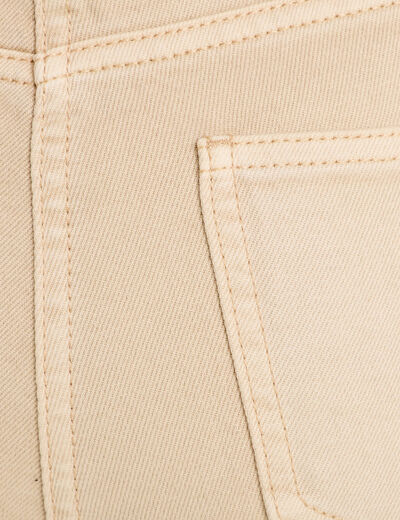Pantalon flare 7/8ème marron clair femme