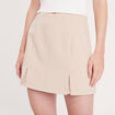 Jupe-short droite fentes sable femme