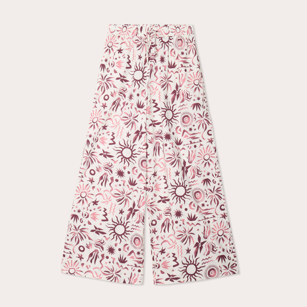 Pantalon large rose femme