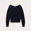 Pull col bateau bleu marine femme