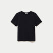 T-shirt col rond manches courtes noir femme