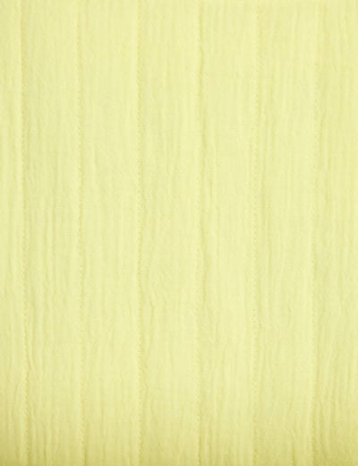 Gilet barman ample cropped pliss&eacute; jaune citron femme