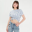 T-shirt manches courtes bleu lavande femme