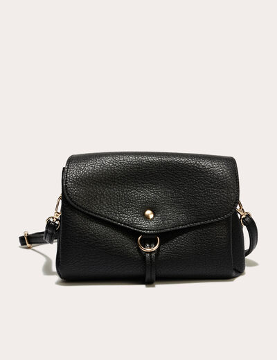 Sac à rabats noir femme