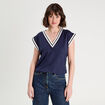 Débardeur sans manches bleu marine femme