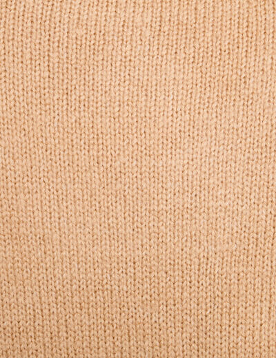 Pull manches longues beige femme