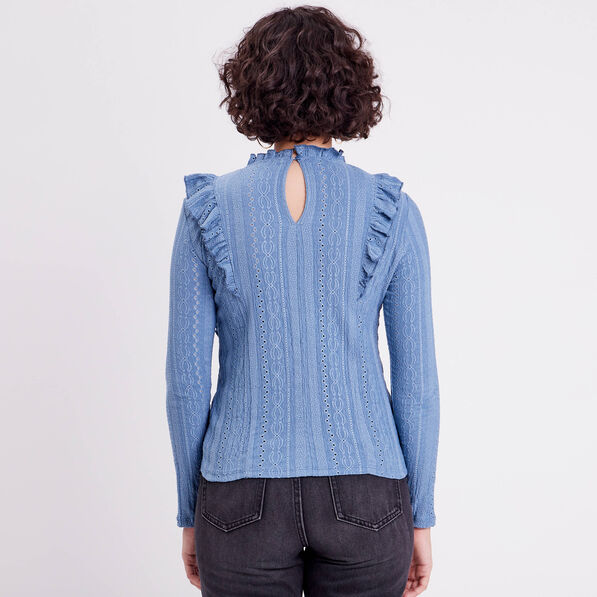 blouse manches longues bleu clair femme Blouse manches longues bleu clair femme