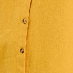 Chemise manches courtes contenant du lin jaune citron femme