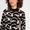 Robe pull évasée col montant blanc femme
