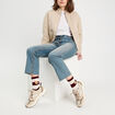 Jeans flare 7/8ème denim dirty femme
