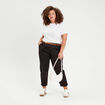 Pantalon chino 7/8ème noir femme