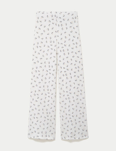 Pantalon bootcut taille standard blanc femme